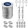 Kit de suspension de lumière de chaîne en acier inoxydable câble métallique en acier inoxydable outil de Suspension de lumières de chaîne robuste pour jardin extérieur à l