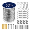 Kit de suspension de lumière de chaîne en acier inoxydable câble métallique en acier inoxydable outil de Suspension de lumières de chaîne robuste pour jardin extérieur à l