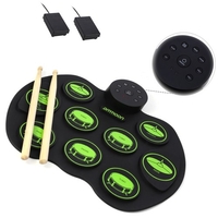 kit de tambours électroniques de roulis numérique tactile pour pratique sensible au toucher