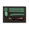 Kit de tampon de cire à cacheter Bâtons de cire à cacheter avec mèches Tampon de cire à sceller Rubans de soie avec boîte-cadeau pour enveloppes Cartes-lettres Invitations de mariage Sceller la décoration Fournitures d