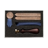 Kit de tampon de cire à cacheter Bâtons de cire à cacheter avec mèches Tampon de cire à sceller Rubans de soie avec boîte-cadeau pour enveloppes Cartes-lettres Invitations de mariage Sceller la décoration Fournitures d