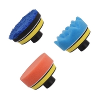 Kit de tampons de polissage 24 pièces 3 pouces fixation de tampon de forage cirage de vitrage pour automobiles yachts
