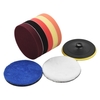 Kit de tampons de polissage 9 pièces 7 pouces éponge de polissage en mousse de voiture de grande taille pour automobiles Yachts avec brosse de nettoyage tampons en laine auto-adhésifs
