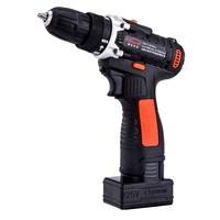 Kit perceuse / visseuse sans fil 25 V 1350 tr / min Polisseuse à vitesse variable Car Buffer Waxer Set Tournevis électrique avec lumière rechargeable avec 5 bits pour l