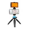 Kit vidéo portable pour téléphone intelligent avec éclairage de remplissage LED 5500K / 3200K + support de téléphone réglable + mini trépied à rotule de bureau pour téléphone enregistrement vidéo Vlog en direct