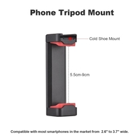 Kit vidéo pour smartphone portable Kit Vlog pour téléphone comprenant un trépied de bureau + un support pour téléphone avec support pour griffe porte-froid + un microphone à condensateur super-cardio de avec pare-brise Support anti-choc pour Smart