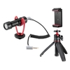 Kit vidéo ulanzi pour smartphone 2 avec mini trépied de bureau extensible + support de téléphone réglable + microphone vidéo