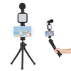Kit Vlog pour smartphone 1 lampe vidéo + 1 trépied Octopus + 1 microphone + 1 support de téléphone + 1 télécommande pour l