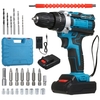 Kits de conduite de foreuse sans fil 21V avec 2 piles