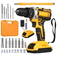 Kits de conduite de foreuse sans fil 21V avec 2 piles