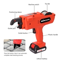 KKmoon 12 V automatique 8-34MM Rebar Tier Rechargeable Liant Machine à relier