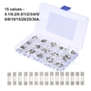 KKmoon 150 pièces 5x20mm 15-valeur fusibles à fusion rapide fusible en tube de verre Kit assorti Kit d