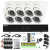 KKmoon 16ch Channel Full 960H / D1 800TVL Surveillance CCTV Système de sécurité DVR P2P Cloud Onvif Enregistreur vidéo numérique en réseau + 8 * Appareil photo intérieur + Câble 8 * 60 pieds