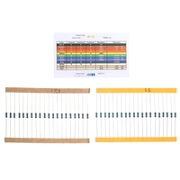 KKmoon 2600 pièces 130 valeurs 1 / 4W 0.25W 1% résistances à film métallique ensemble assorti Kit ensemble Lot résistances Kit d