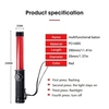 KKmoon 29cm / 11.41in LED voyant rouge de bâton de signalisation avec sifflet lanière de lampe de poche de disjoncteur de fenêtre pour garde de la circulation
