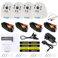 KKmoon 4 * 720P 1500TVL AHD intérieure Caméra Doom CCTV + 4 * Array de 60ft Surveillance Câble soutien IR-CUT Night View Lampes infrarouge 1/4 