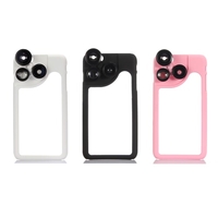 KKmoon 4-en-1 Téléphone Photo objectif 180° Fisheye 120° Grand Angle 2 X téléobjectif 2 X Macro en coffret pour l’iPhone 6 Plus 6 s Plus