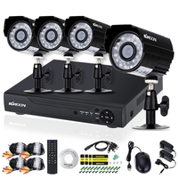 KKmoon 4CH canal complet AHD 1080N / 720P 1500TVL surveillance CCTV système de sécurité DVR
