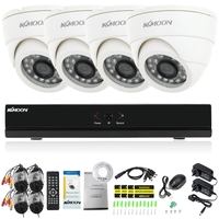 KKmoon 4ch Channel Full 960H / D1 800TVL Surveillance CCTV Système de sécurité DVR P2P Cloud Network Enregistreur vidéo numérique + 4 * Appareil intérieur + Câble 4 * 60ft