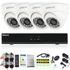 KKmoon 4ch Channel Full 960H / D1 800TVL Surveillance CCTV Système de sécurité DVR P2P Cloud Network Enregistreur vidéo numérique + 4 * Appareil intérieur + Câble 4 * 60ft