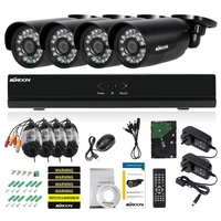KKmoon® 4CH Channel Système de sécurité complet AHD 1080N / 720P avec disque dur de 1 To