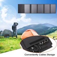 KKmoon 5 fois 40W Panneau Solaire Sac Pliant Double Sortie USB + DC Chargeur Solaire Dispositif De Charge Solaire Pliable Portable Alimentation En Plein Air Portable Pour Randonnée En Plein Air Escalade Camping Pique-nique