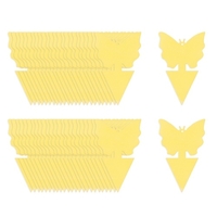 KKmoon 50 pièces piège à insectes collants pièges à insectes volants collants double face intérieur extérieur maison plantes mouche papier pour mouche des fruits champignon moucheron Thrip