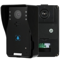 KKmoon® 7 "Wired Video Door Phone Enregistrement System / Snapshot visuelle Intercom Sonnette avec 2 * 800x480 moniteur + 1 * 1000TVL HD caméra extérieure + 2 * 8G Carte TF support tactile Bouton Déverrouiller infrarouge Night View Rainproof Time Lock