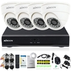 KKmoon 8ch Channel Full 960H / D1 800TVL Surveillance CCTV DVR Système de sécurité P2P Cloud Onvif Network Enregistreur vidéo numérique + 4 * Appareil intérieur + 4 * 60ft Cable