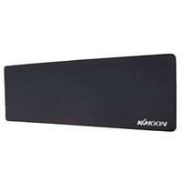 KKmoon 900 * 300 * 3mm Grande Taille Plaine Noir Extended Anti-dérapant résistant à l