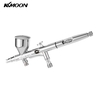 KKmoon alimentation par gravité Kit Airbrush à double action Set pour Art Craft peinture Hobby Modèle Body Nail Air Brush 0, 2 / 0, 3 / 0, 5mm 9cc