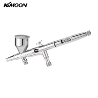 KKmoon alimentation par gravité Kit Airbrush à double action Set pour Art Craft peinture Hobby Modèle Body Nail Air Brush 0, 2 / 0, 3 / 0, 5mm 9cc