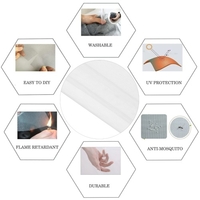 KKmoon DIY Window Screen with Self-Adhesive Tapes Household Mosquito Screen Mosquito Net Mosquito Protector Mesh Curtain Door Net 80*160cm