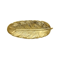 KKmoon Feuille Plaque Réaliste Plume Plateau Table Décoration Céramique Bijoux Anneau Bibelot Plat Titulaire Décoratif Plateau De Service pour Fruit Snack Dessert Bijoux