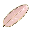 KKmoon Feuille Plaque Réaliste Plume Plateau Table Décoration Céramique Bijoux Anneau Bibelot Plat Titulaire Décoratif Plateau De Service pour Fruit Snack Dessert Bijoux