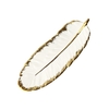 KKmoon Feuille Plaque Réaliste Plume Plateau Table Décoration Céramique Bijoux Anneau Bibelot Plat Titulaire Décoratif Plateau De Service pour Fruit Snack Dessert Bijoux