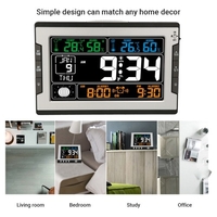 KKmoon Indoor&Outdoor Temperature Humidity Digital Multifunctional Clock Thermo-Hygrometer