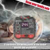 KKmoon KKM5 Détecteur de prises à affichage numérique Circuit portable Polarité Testeur de tension Prise murale Disjoncteur Finder Test RCD