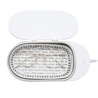 KKmoon Mini nettoyeur de bijoux à ultrasons 400 ml Machine de nettoyage à ultrasons professionnelle portable pour lunettes prothèses montres rasoirs boucles d