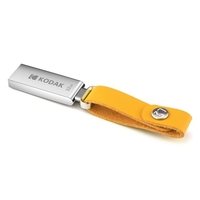 Kodak K123 32G U Disque Métal Portable USB Flash Drive Étanche Mini Memory Stick Car Pen Drive Flashdisk USB3.0 Argent avec Sling