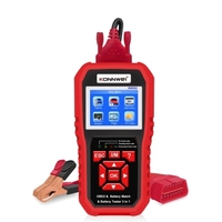 KONNWEI KW880 Testeur de batterie universel et scanner de défaut de diagnostic OBDII de voiture pour batterie de voiture pour test de batterie de moto de voiture 6V-12V