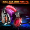 KOTION chaque G9000 3, 5 mm jeu jeu bruit annulation Ecouteur avec micro LED lumière noir-rouge pour les téléphones mobiles de PS4 portable Tablet