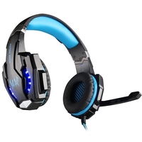 KOTION EACH G9000 Casque de jeu à réduction de bruit de 3, 5 mm pour PC portable Smartphone PS4 Switch avec câble adaptateur audio