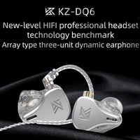 KZ DQ6 3.5mm casque intra-auriculaire filaire 3DD dynamique HiFi musique écouteur sport casque 2pin câble détachable