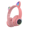 L450 Over Ear Music Casque Glowing Cat Ear Casque 7 Couleurs Lumières respiratoires Pliable Sans Fil BT5.0 Écouteur avec Micro AUX IN TF Carte Lecteur MP3 pour PC Ordinateur Portable Téléphone Mobile