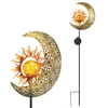 La lune solaire et le sol solaire ont inséré la lumière de pelouse de ménage de patio de lampe insérée