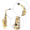Lade Alto Saxophone Sax Brillant En Laiton Gravé Eb E-Plat Naturel Blanc Shell Bouton Vent Instrument