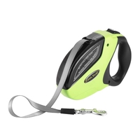 Laisse décontractée pour chien avec bouton de pause et verrouillage Ruban en nylon de 16 pieds pour petits chiens de taille moyenne et grande jusqu