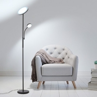 Lampadaire LED Tomshine avec lampe de lecture réglable Télécommande et commande tactile Lampe sur pied 4 températures de couleur et gradation en continu 2400lm Lumière principale et 500lm Lampe de lecture latérale pour chambre Salon Bureau