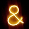 Lampe à DEL Symbole Lumière de nuit @ & Forme Blanc chaud